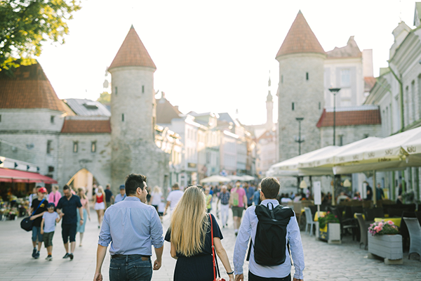 Walking in Tallinn Old Town
